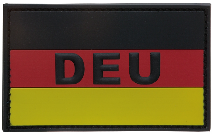 3D Rubber Patch Deutschlandflagge "DEU" SRG Large